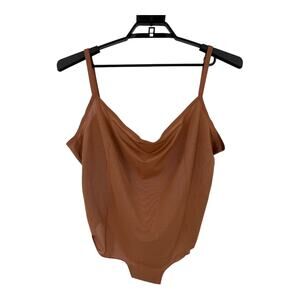 Skims Bodysuit Sheer Sculpt shapewear brown size 4X